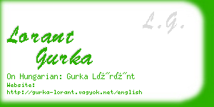 lorant gurka business card